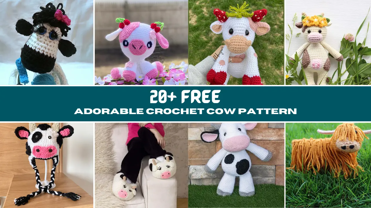 Free Adorable Crochet Cow Pattern