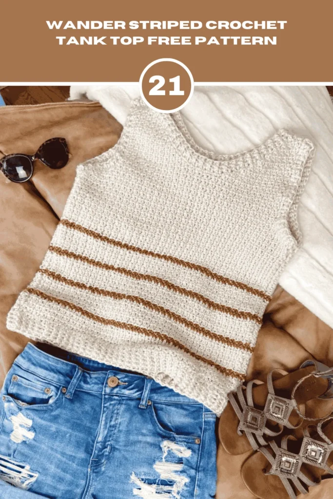 Wander Striped Crochet Tank Crochet Summer Top Free Pattern
