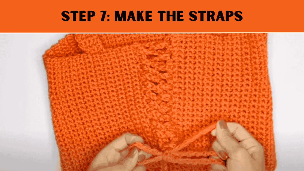 To crochet summer tops, the 7th step is to Make The Straps