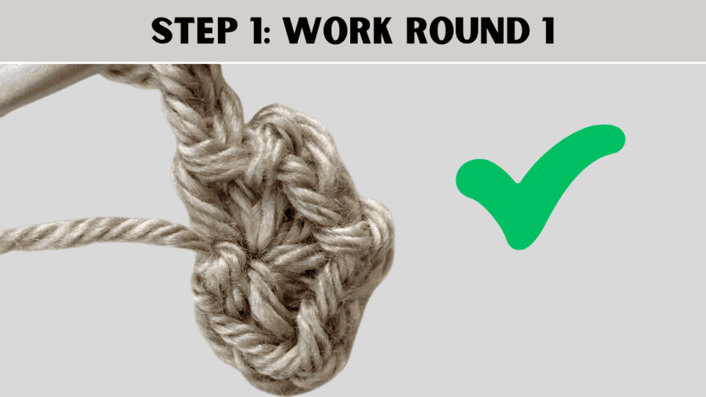 To Moss Stitch Crochet In Round, in this step: Work Round 1