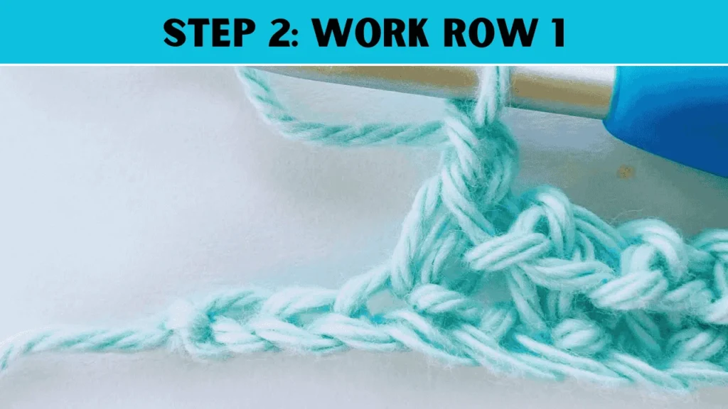 It is the second step to Moss stitch crochet