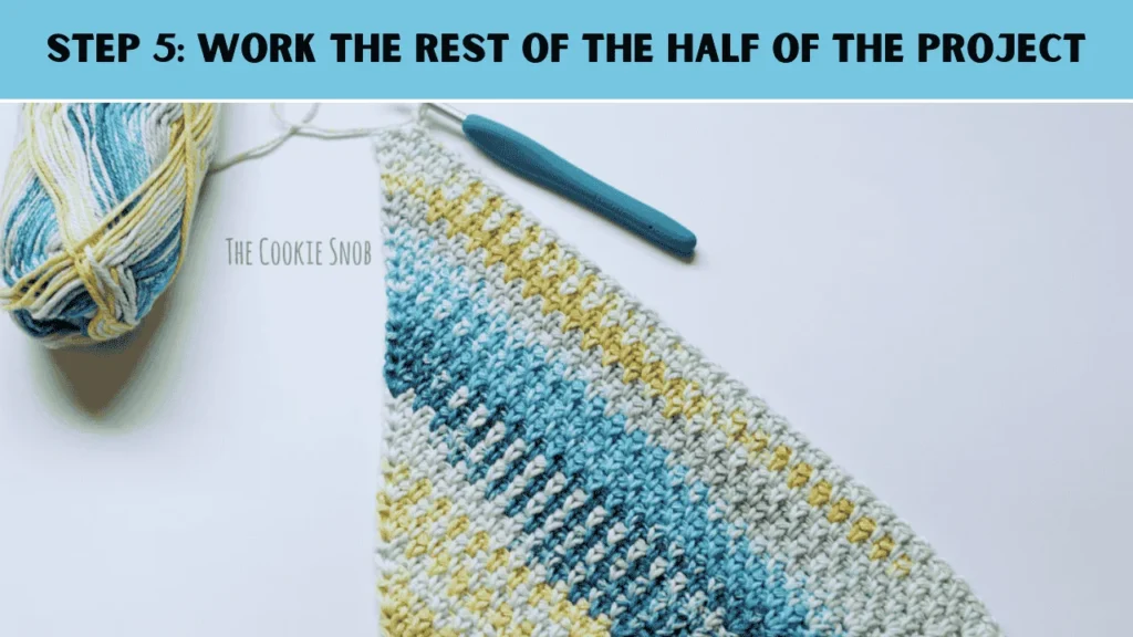 To moss stitch crochet, in this step: Now, follow the step 4 instructions and continue until you reach the desired length of your project (ch 3, sc, and ch1 in all of the ch1sp, then do one sc, ch 1, and again one sc in ch3sp for the last stitch).