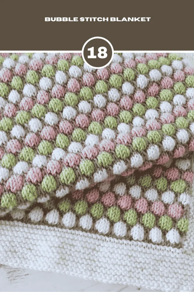 Bubble Stitch Chunky knit Blanket