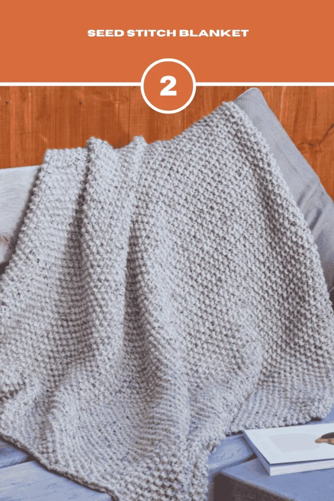 Seed Stitch Chunky knit Blanket