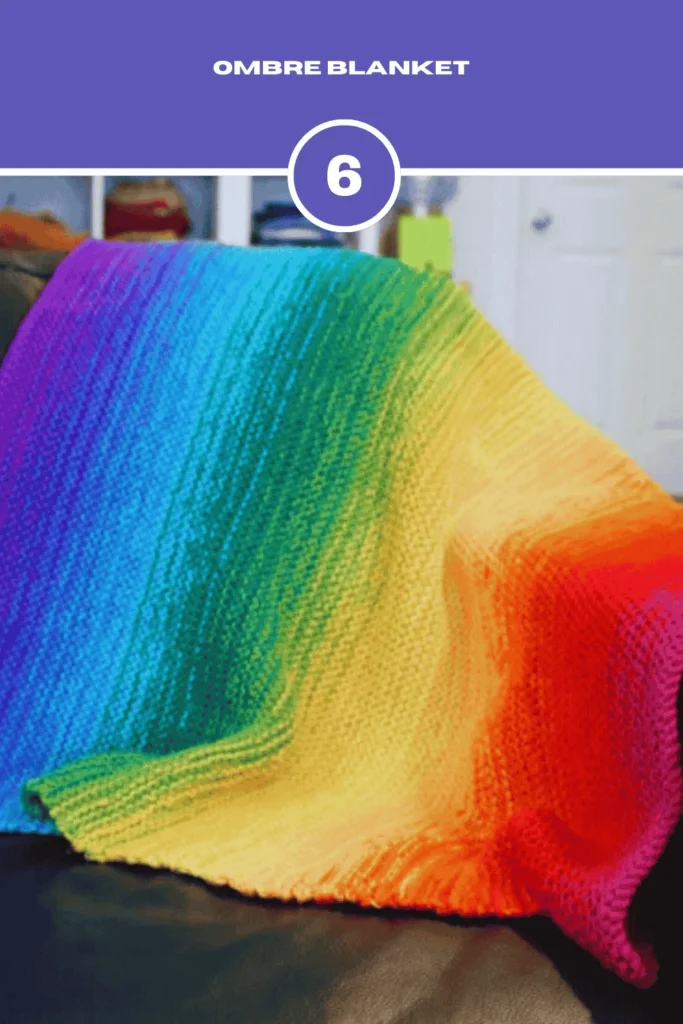 Ombre Chunky Knit Blanket