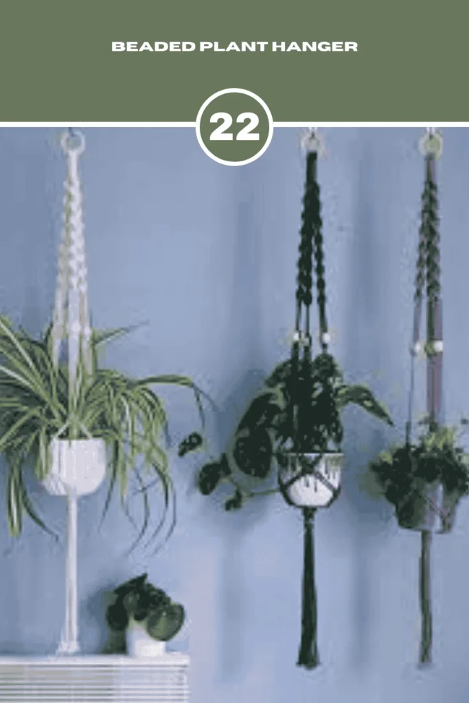Beaded Plant Hanger Mother's Day Crafts