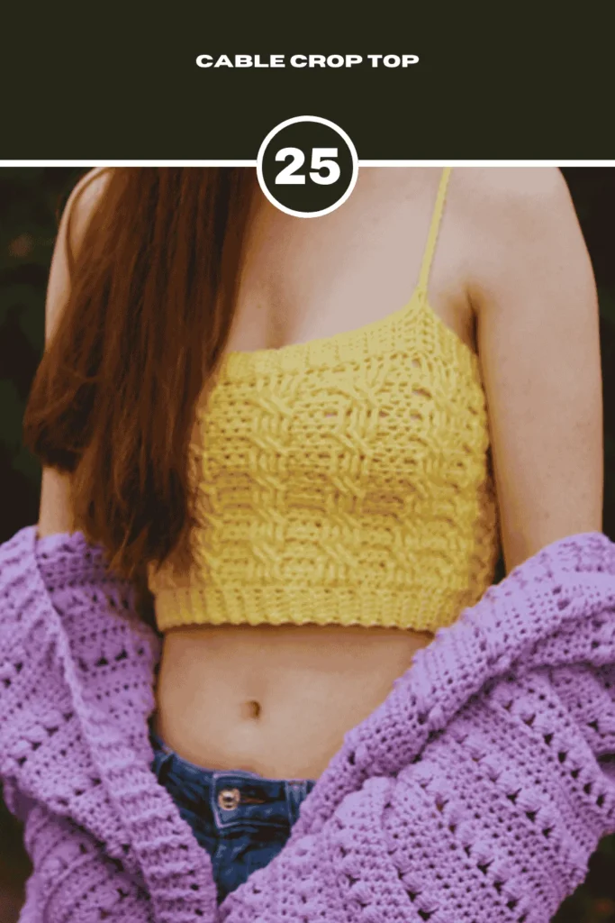 Cable Crochet Crop Top Pattern