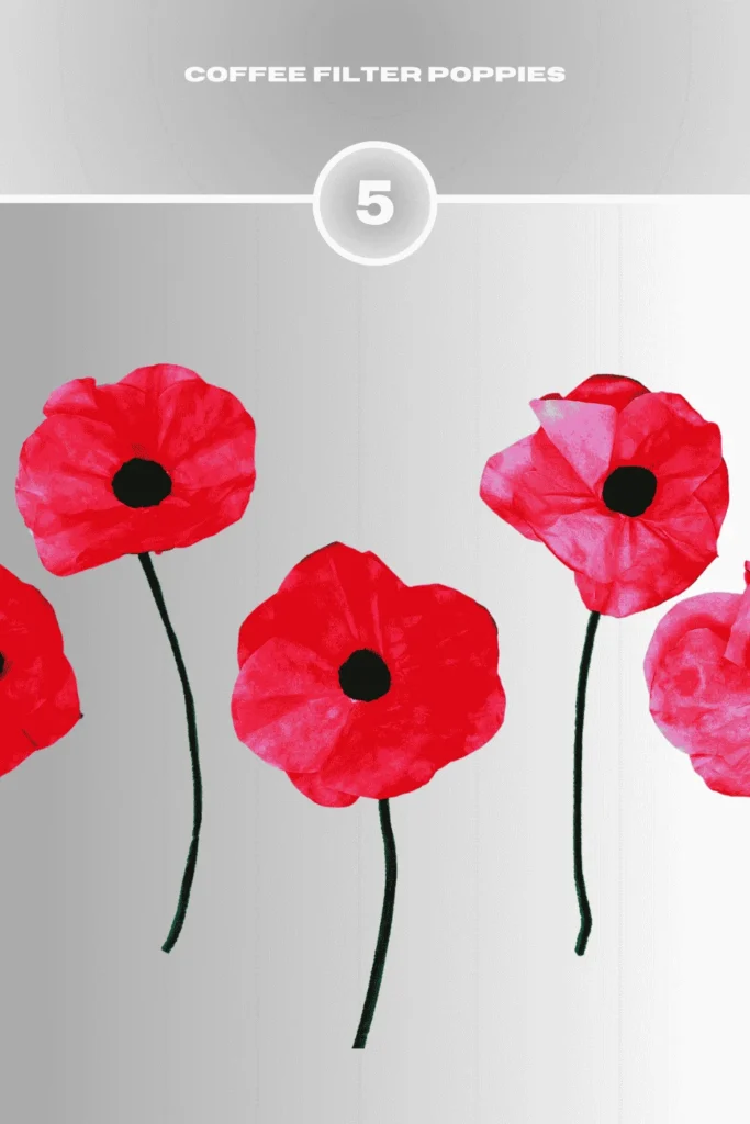 Coffee Filter Poppies Mother's Day Crafts