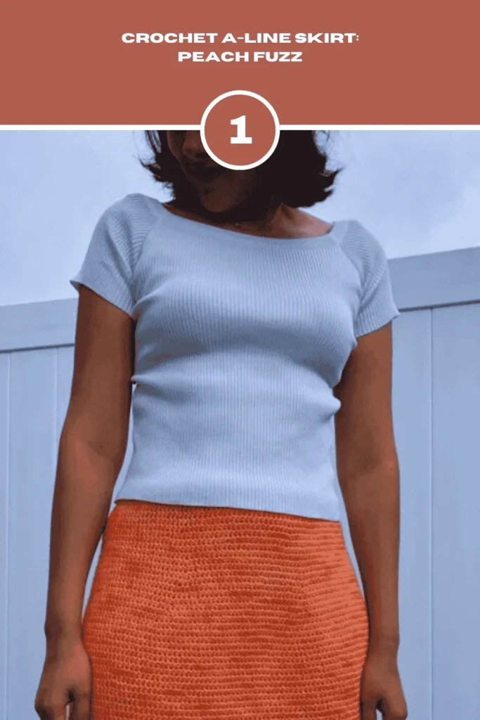 Crochet A-Line Crochet skirt Pattern Peach Fuzz