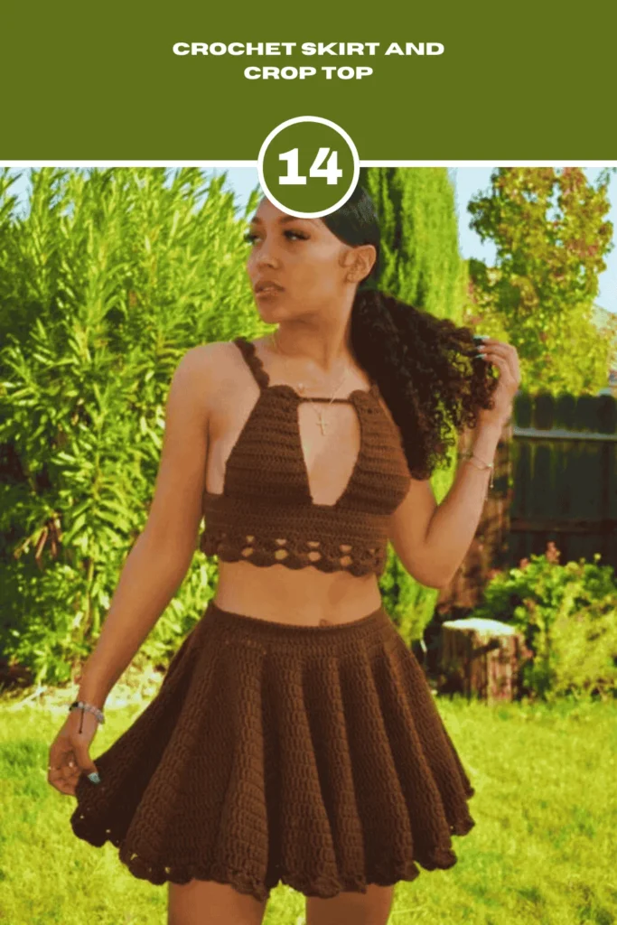 Crochet Skirt Pattern and Crop Top
