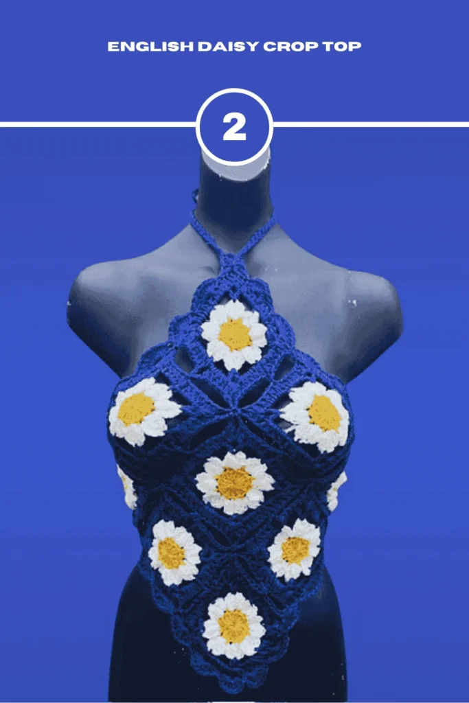 English Daisy Crochet Crop Top Pattern