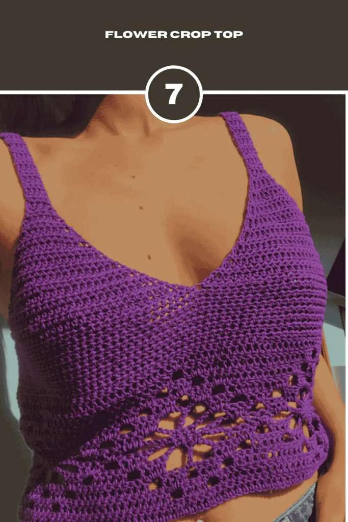 Flower Crochet Crop Top Pattern