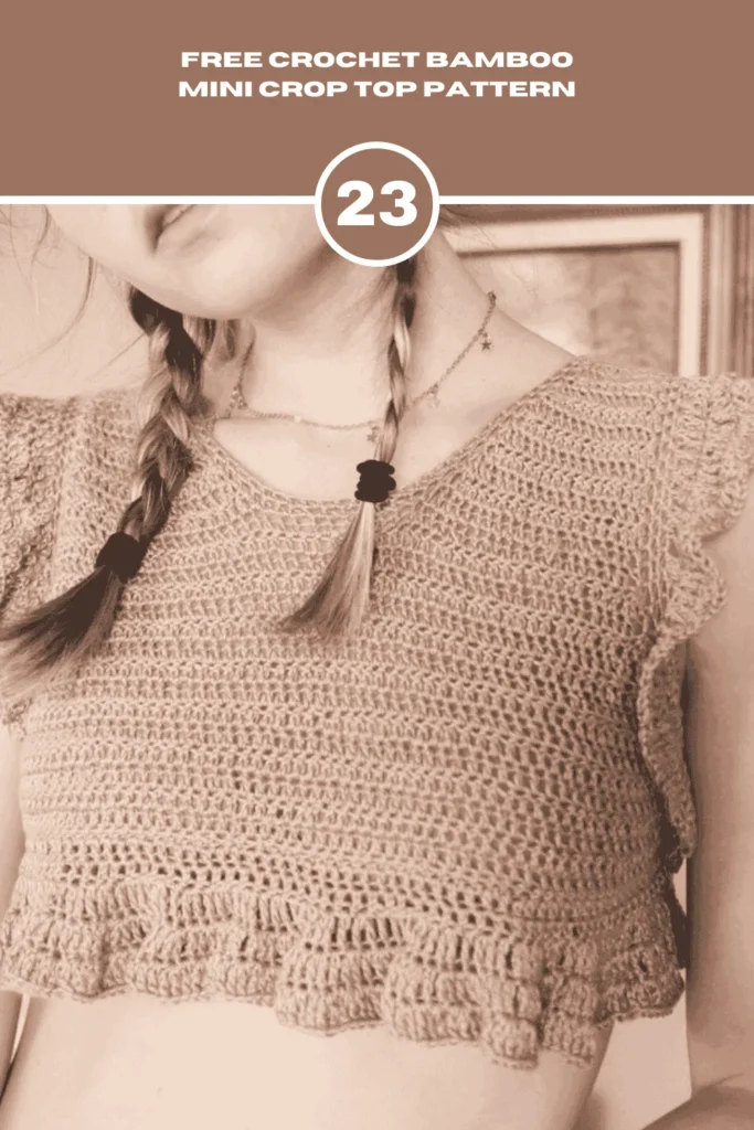 Free Crochet Bamboo Mini Crochet Crop Top PatternPattern