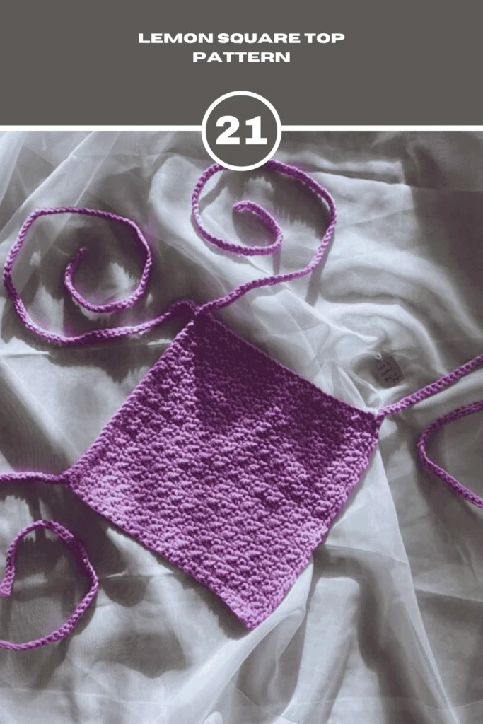 Lemon Square Crochet Crop Top Pattern