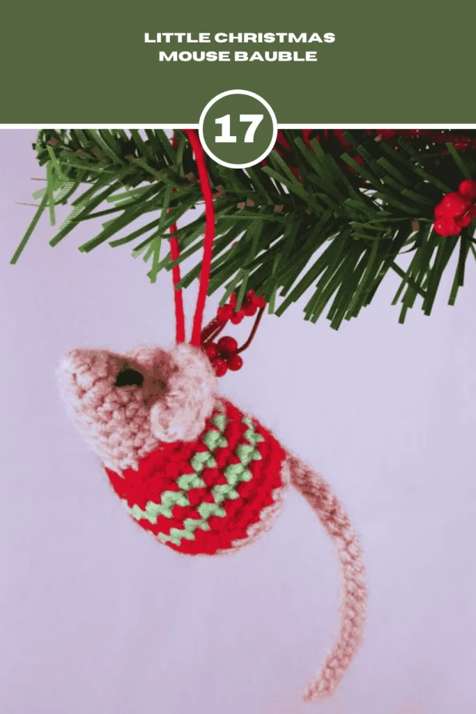 _Little Christmas Mouse Bauble Crochet Christmas Ornaments