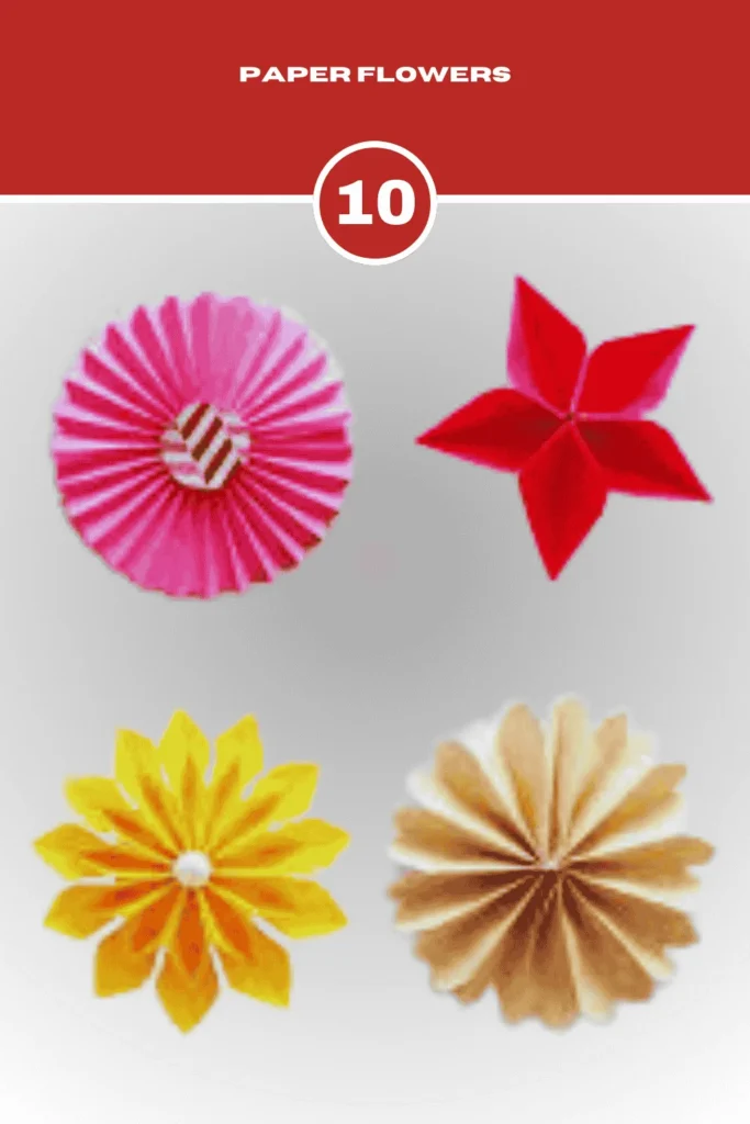 Paper Flowers Mother's Day Crafts