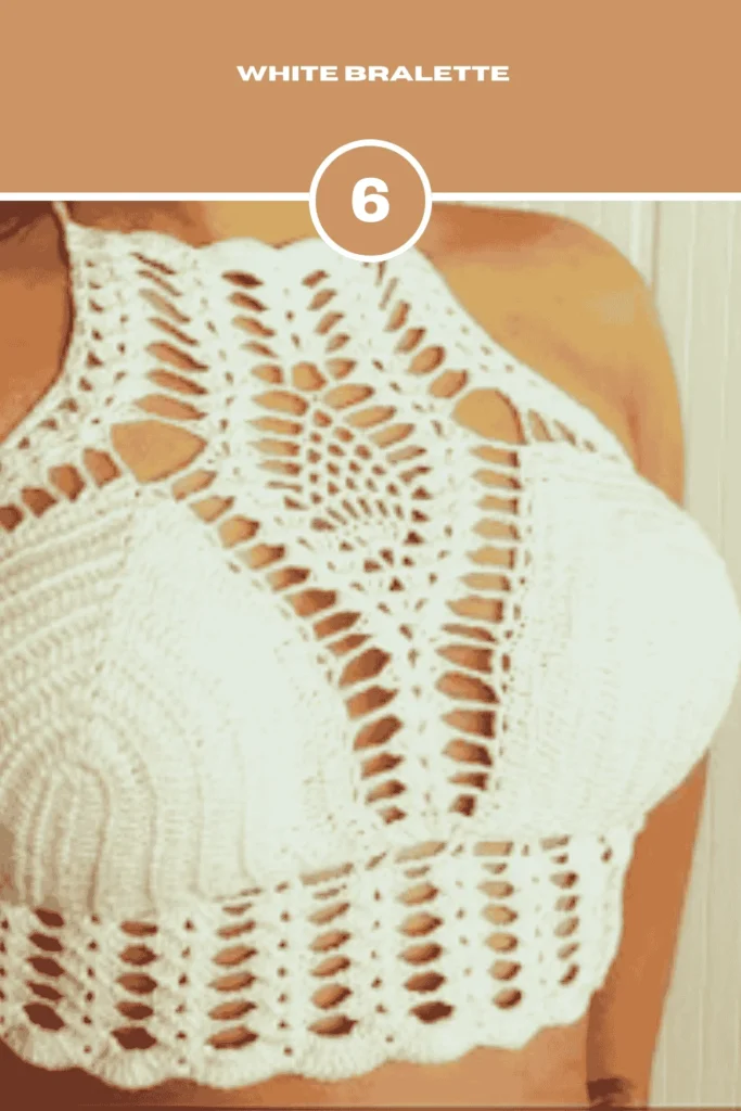 White Bralette Crochet crop top pattern