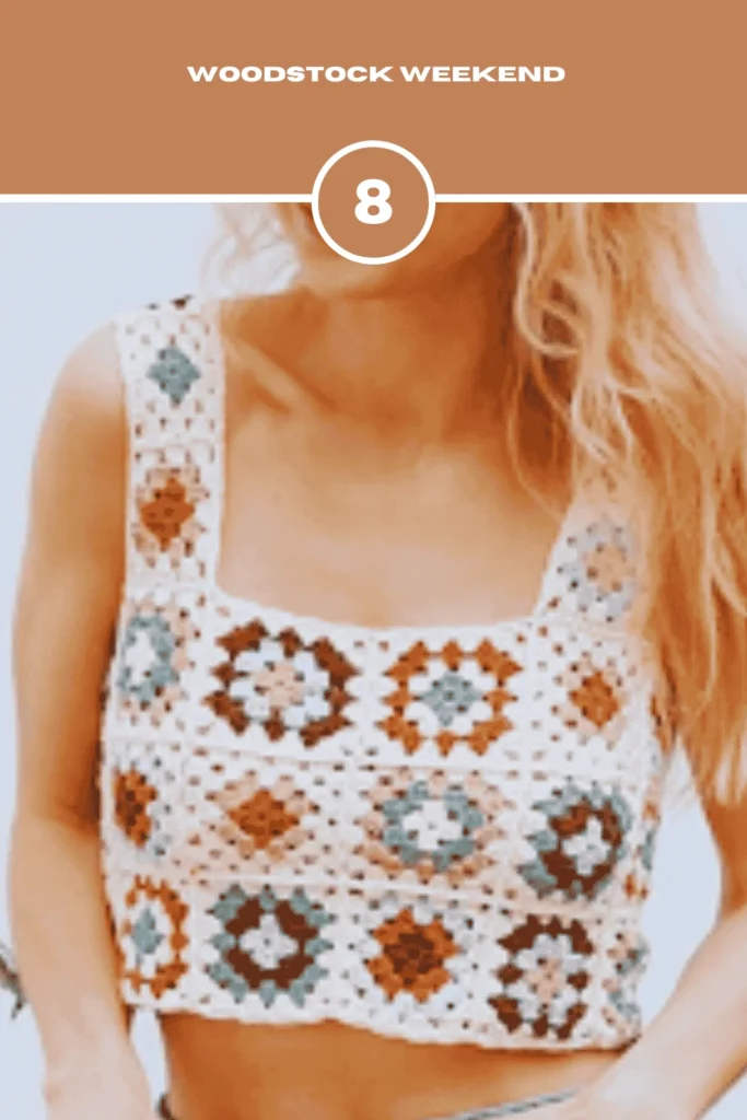 Woodstock Weekend Crochet Crop top Pattern