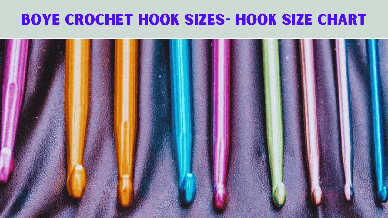 Boye Crochet Hook Sizes-Hook Size Chart