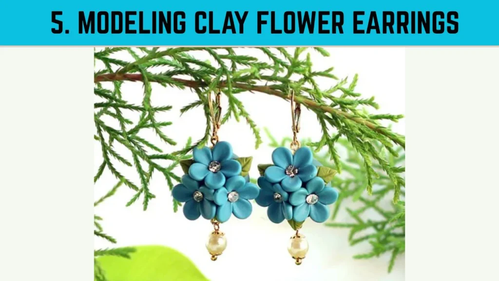 Modeling Clay Flower Earrings