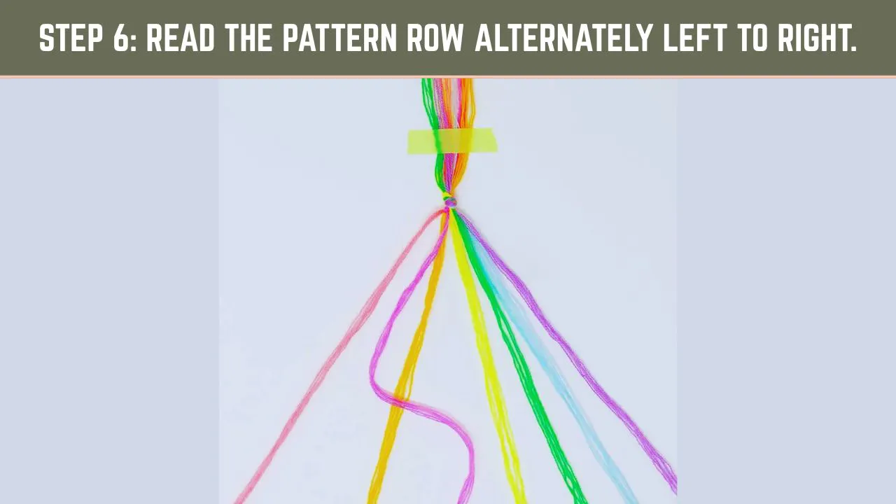Read the pattern row alternately left to right