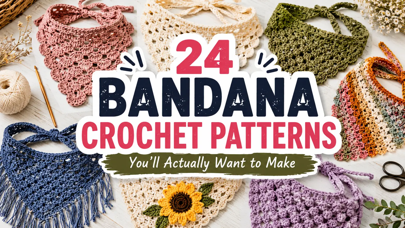 24 Bandana Crochet Patterns You'll Actually Want to Make