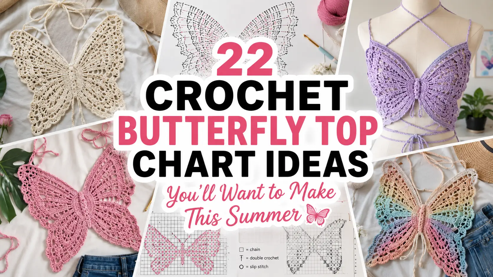 Crochet Butterfly Top Chart Ideas You'll Want to Make This Summer