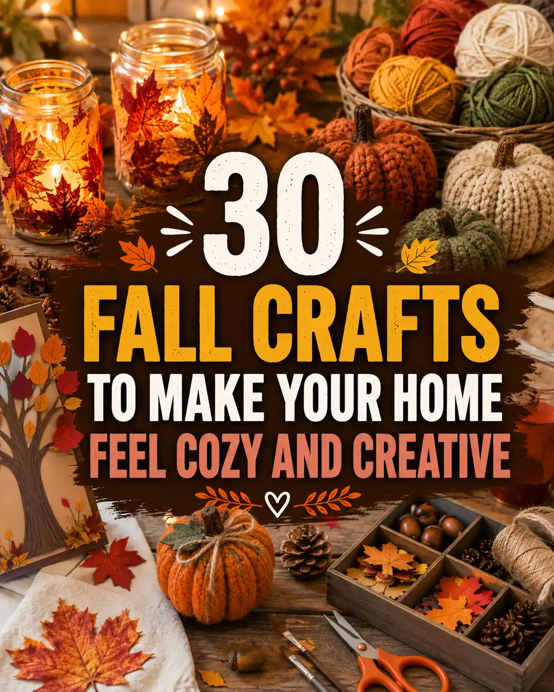 30 Fall Crafts to Make Your Home Feel Cozy and Creative