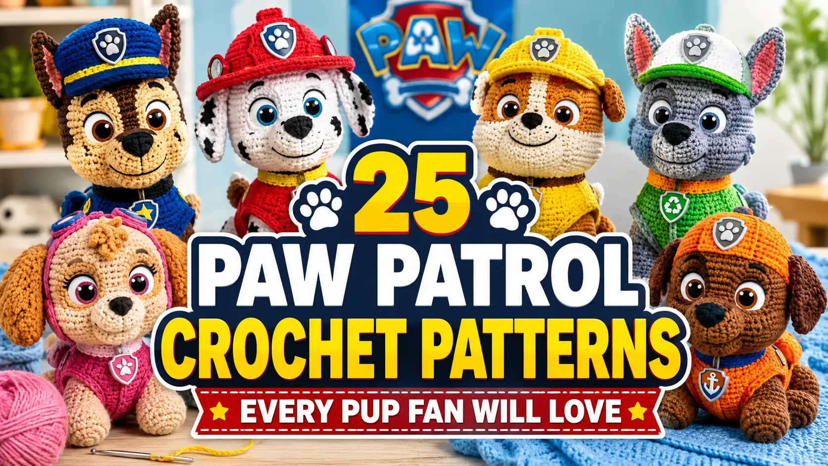 Paw Patrol Crochet Patterns Every Pup Fan Will Love