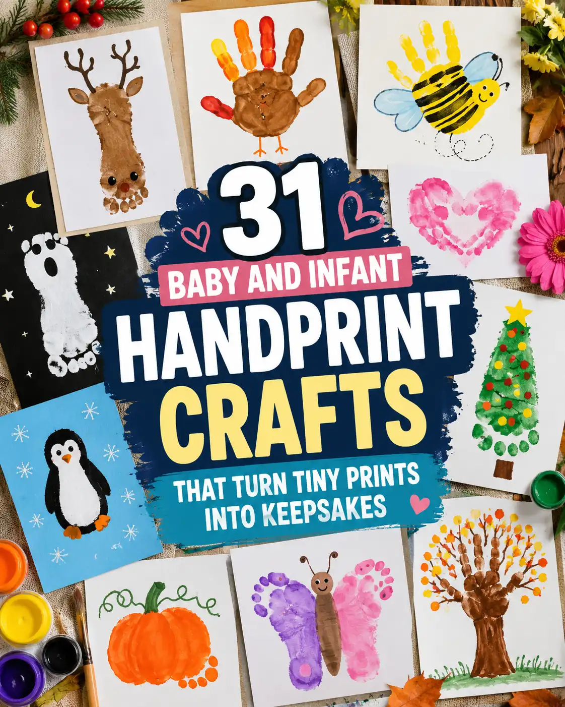 31 Baby and Infant Handprint Crafts That Turn Tiny Prints Into Keepsakes