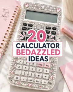 20 Calculator Bedazzled Ideas That Make Study Time Look Better