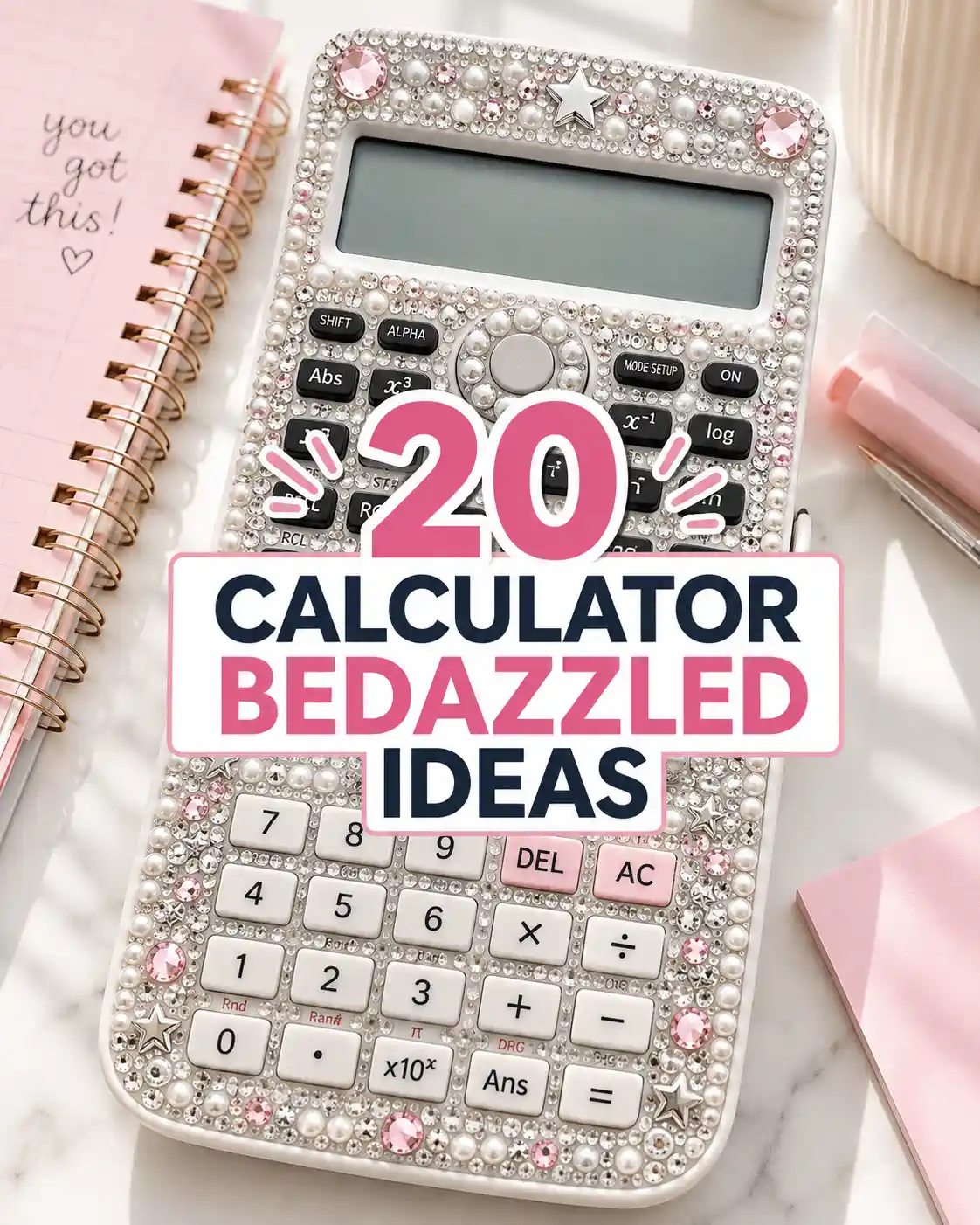 20 Calculator Bedazzled Ideas That Make Study Time Look Better