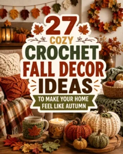 27 Cozy Crochet Fall Decor Ideas to Make Your Home Feel Like Autumn