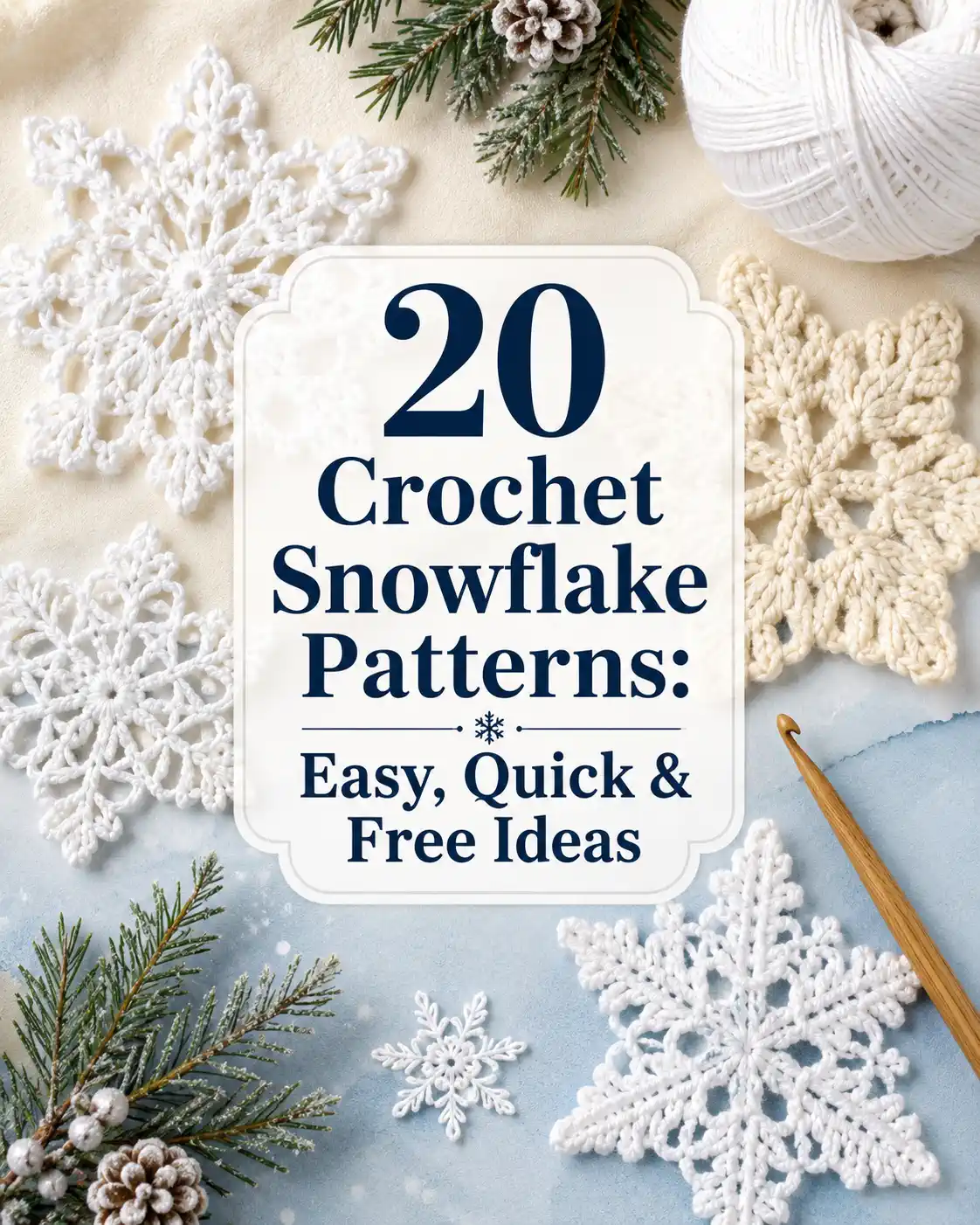 20 Crochet Snowflake Patterns: Easy, Quick & Free Ideas