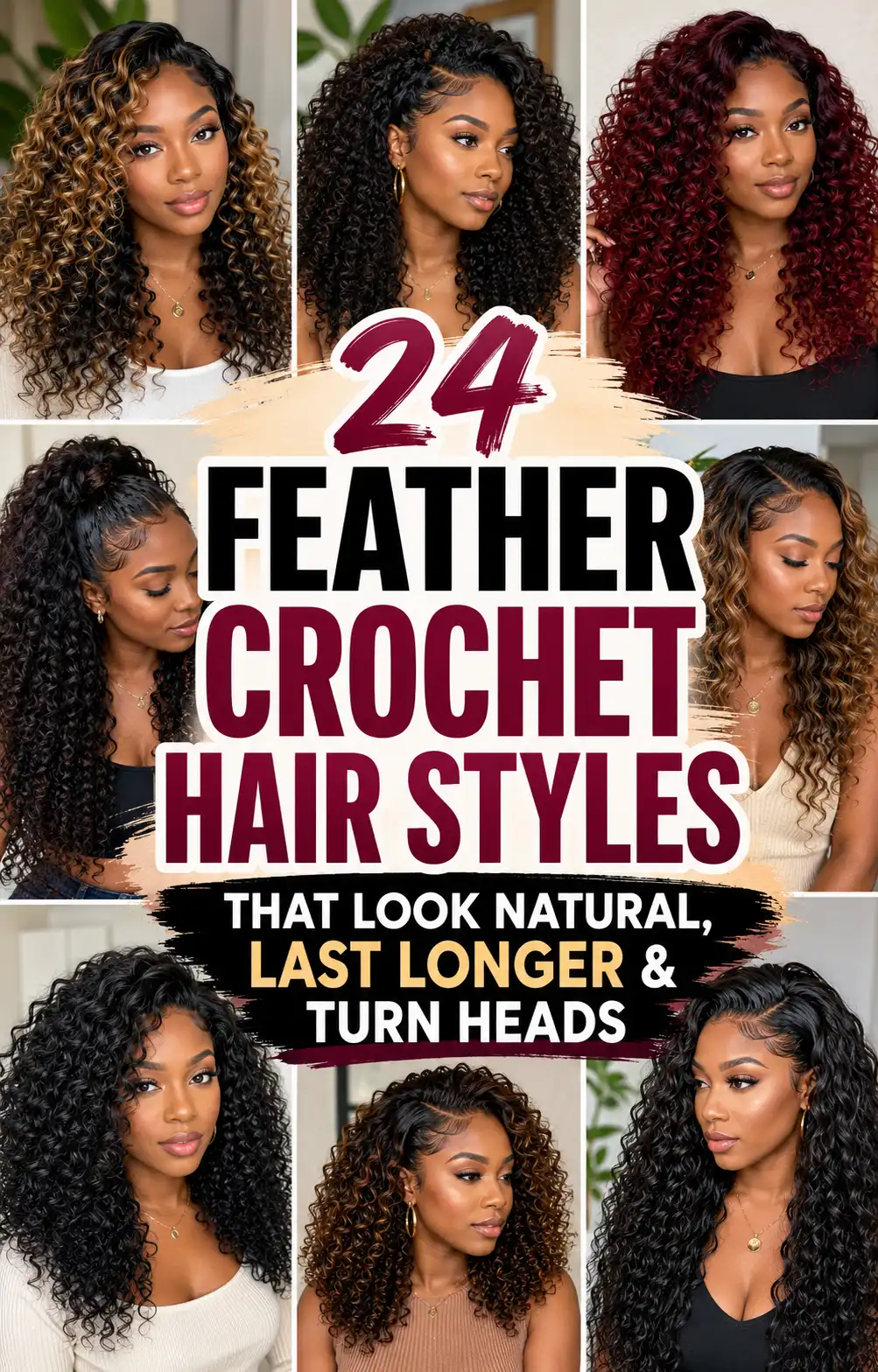 24 Feather Crochet Hair Styles That Look Natural, Last Longer & Turn Heads