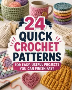 24 Quick Crochet Patterns for Easy, Useful Projects You Can Finish Fast