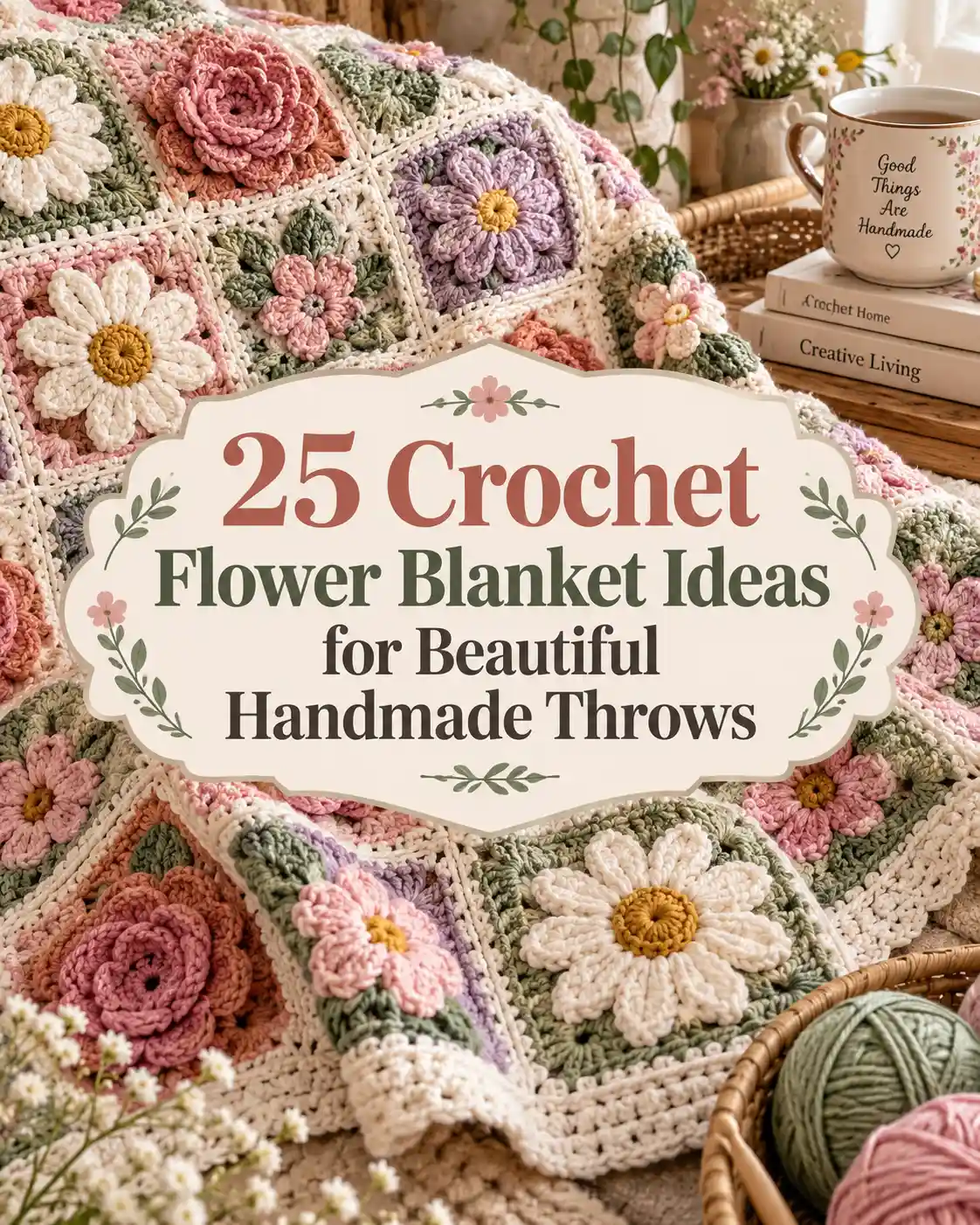 25 Crochet Flower Blanket Ideas for Beautiful Handmade Throws