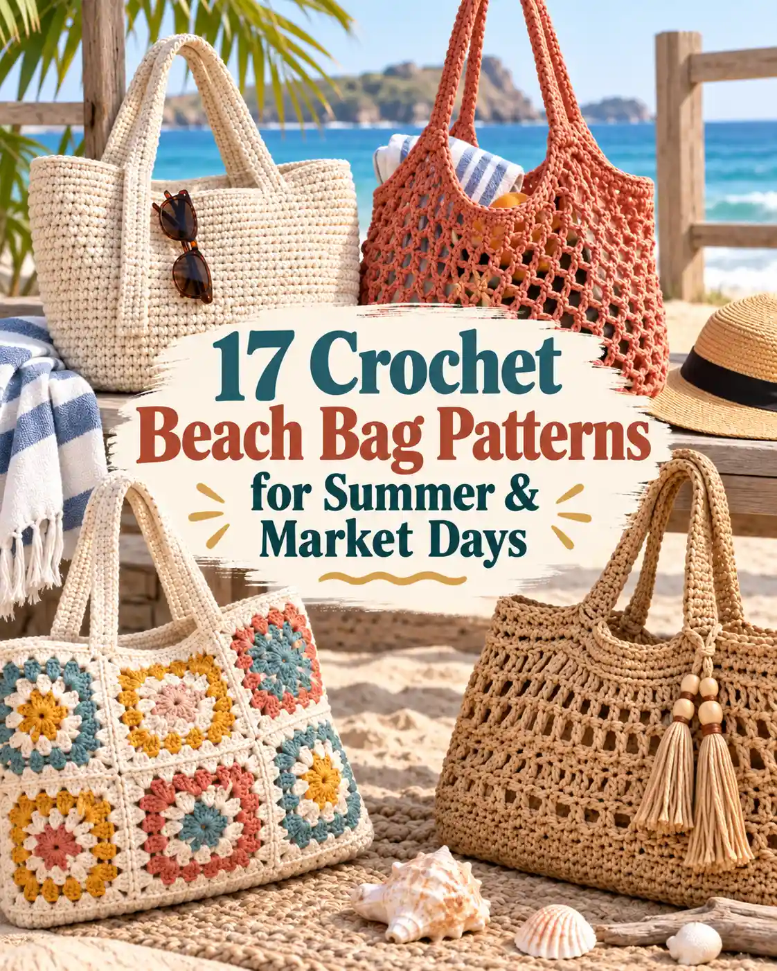 17 Crochet Beach Bag Patterns for Summer & Market Days