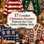 17 Crochet Christmas Sweater Patterns for Cozy Festive Holiday Style