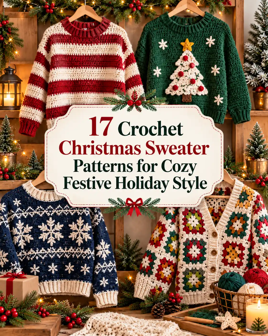17 Crochet Christmas Sweater Patterns for Cozy Festive Holiday Style