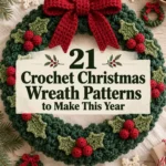 21 Crochet Christmas Wreath Patterns for Festive Handmade Holiday Decor