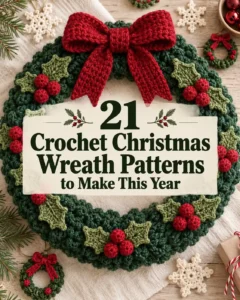 21 Crochet Christmas Wreath Patterns for Festive Handmade Holiday Decor