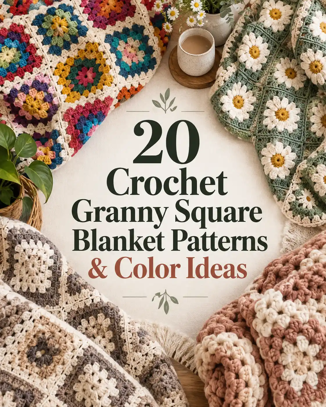 20 Crochet Granny Square Blanket Patterns & Color Ideas