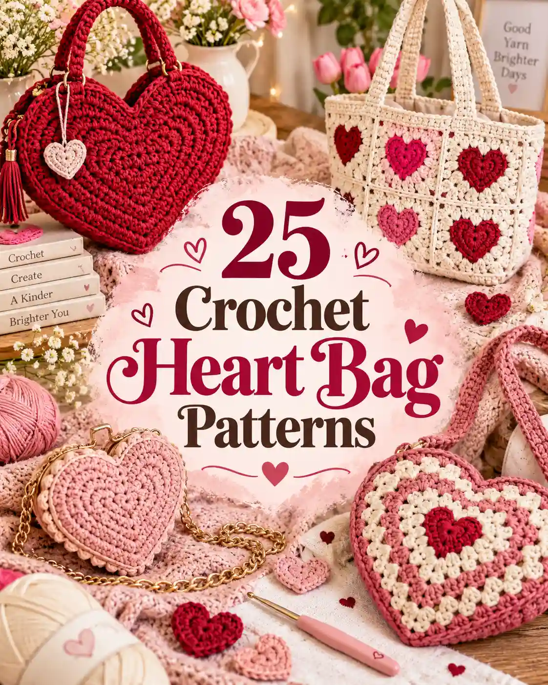 25 Crochet Heart Bag Patterns for a Cute Handmade Accessory