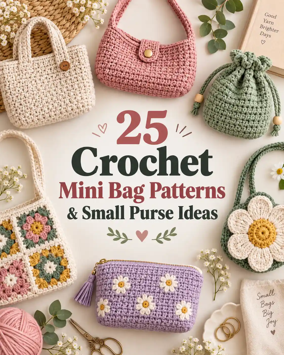 25 Crochet Mini Bag Patterns & Small Purse Ideas