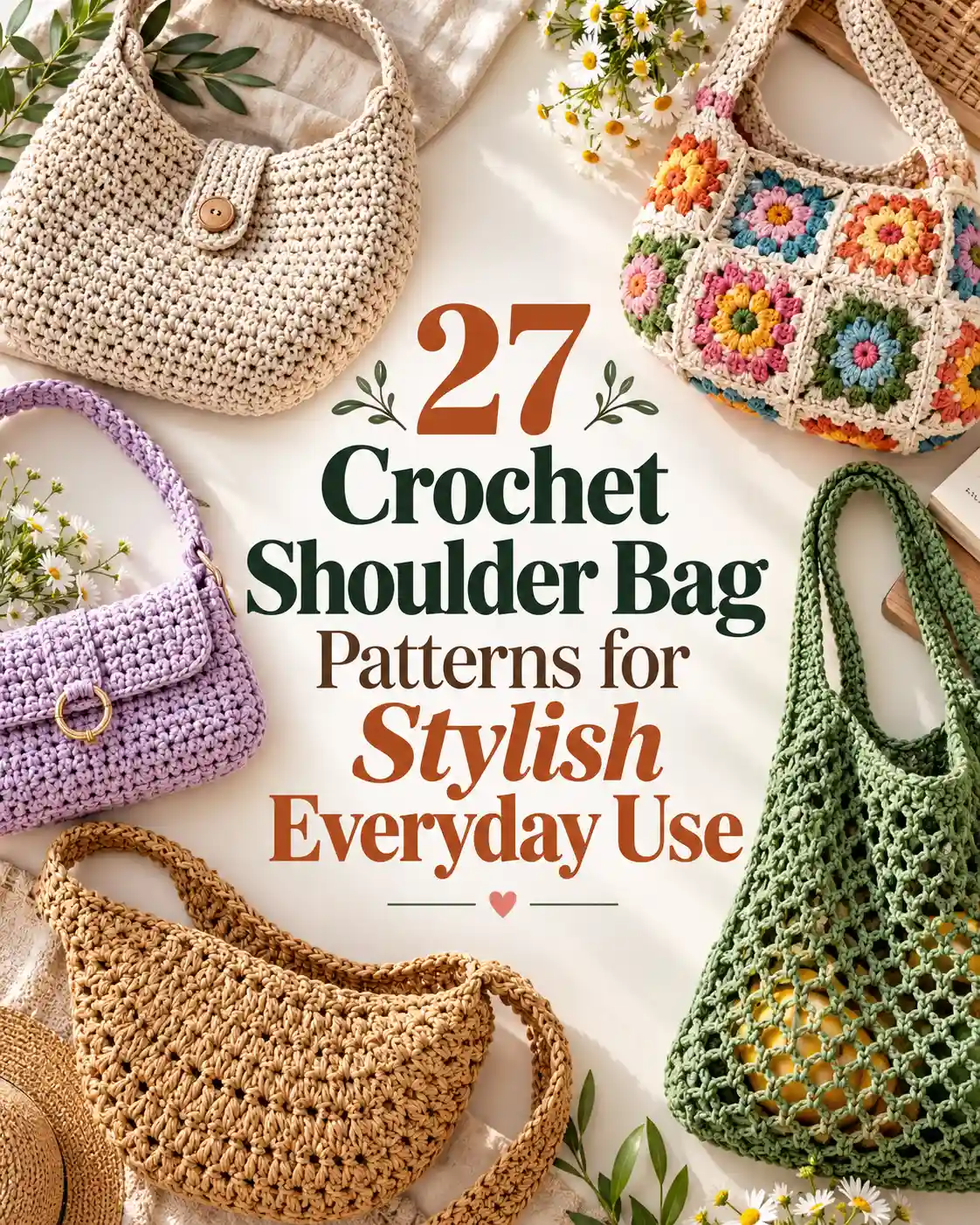 27 Crochet Shoulder Bag Patterns for Stylish Everyday Use