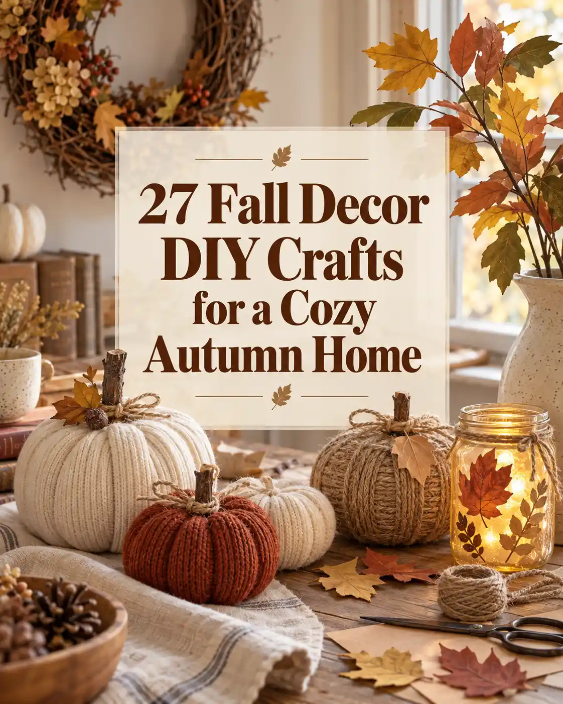 27 Fall Decor DIY Crafts for a Cozy Autumn Home