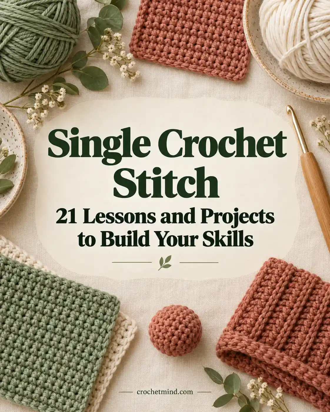 Single Crochet Stitch: 21 Lessons and Projects to Build Your Skills