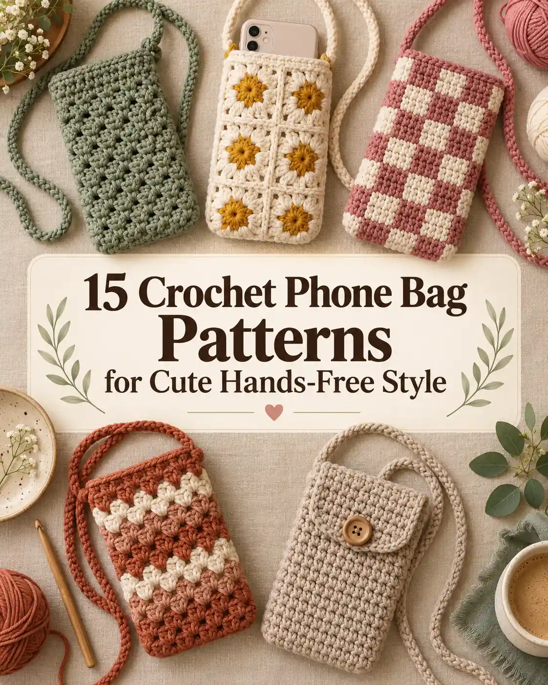 15 Crochet Phone Bag Patterns for Cute Hands-Free Style