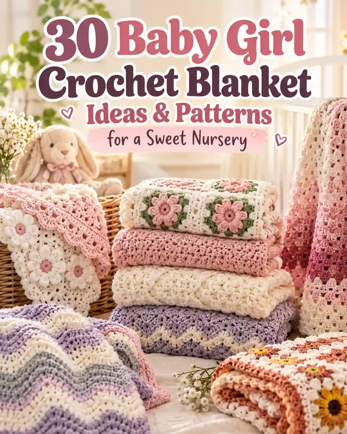 30 Baby Girl Crochet Blanket Ideas & Patterns for a Sweet Nursery